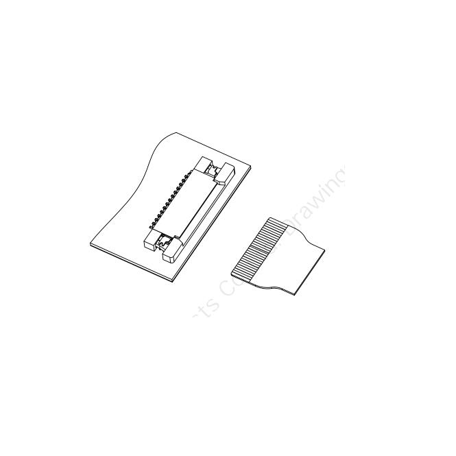 0.62mm FPC Connector Height :1.2mm LCP Material  Top Contact 